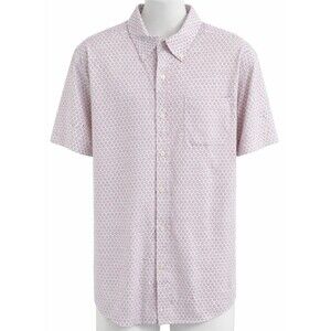 Southern Tide Men XL Shirt Pink Button Up Intercoastal Floral Short Sleeve